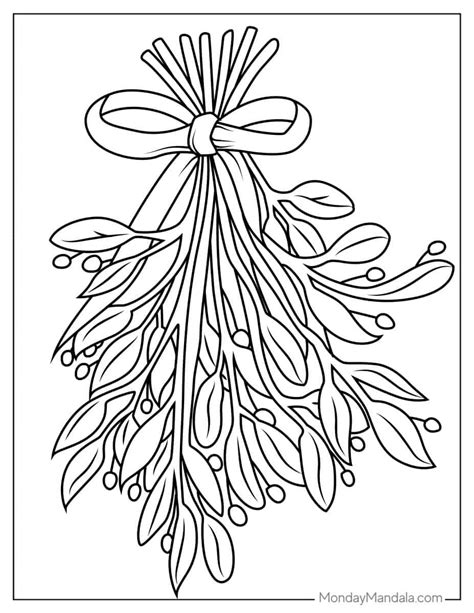 12 Mistletoe Coloring Pages Free Pdf Printables