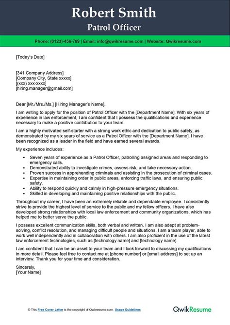 Correctional Officer Cover Letter Examples Qwikresume