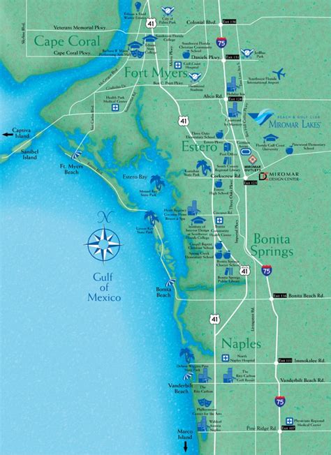 Map Of North Naples Florida Wells Printable Map
