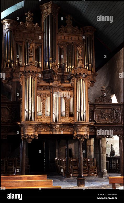 Early Baroque Pipe Organ Brittany Guimiliau Church Stock Photo Alamy