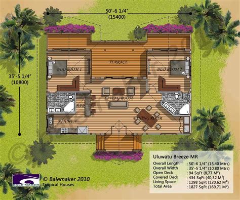 Layout For Hawaiian Home Tropical House Design Beach House Floor