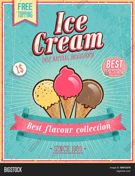 Vintage Ice Cream Vector & Photo (Free Trial) | Bigstock