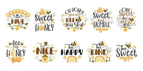 Bee Quotes Illustration Motivational Inspirational Quotes Design With