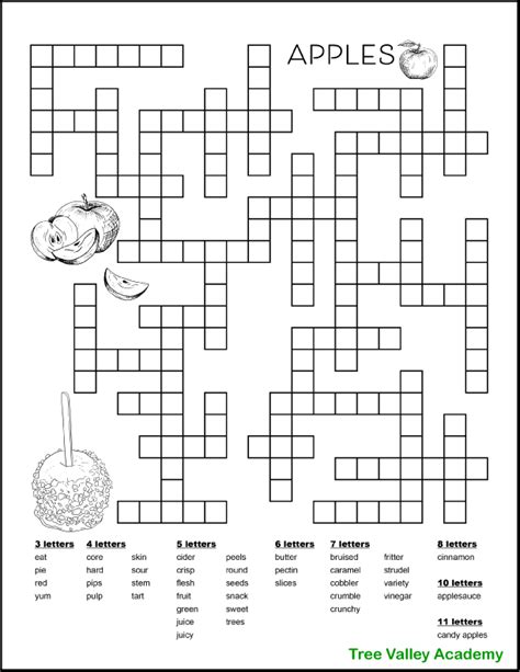 Printable Apple Fill In Puzzles For Kids Tree Valley Academy