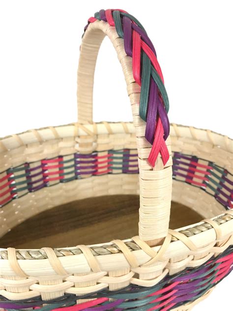 Basket Weaving Pattern Market Basket With Braid Weave Bright
