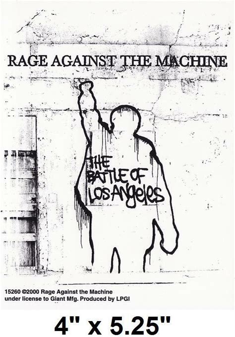 Rage Against The Machine Battle Of La 2000 Waterproof Vinyl Sticker 4