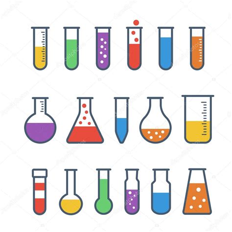 Chemical Test Tubes Icons Stock Vector Image By ©voinsveta 77293996