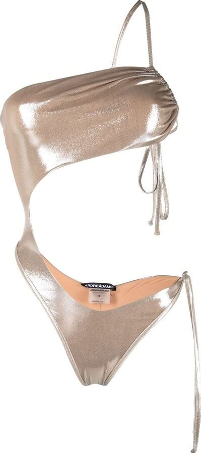 Andre Damo Asymmetric Metallic Swimsuit Shopstyle