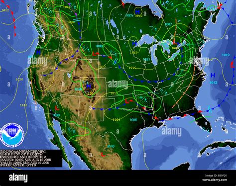 Weather Map North America Stock Photo Alamy