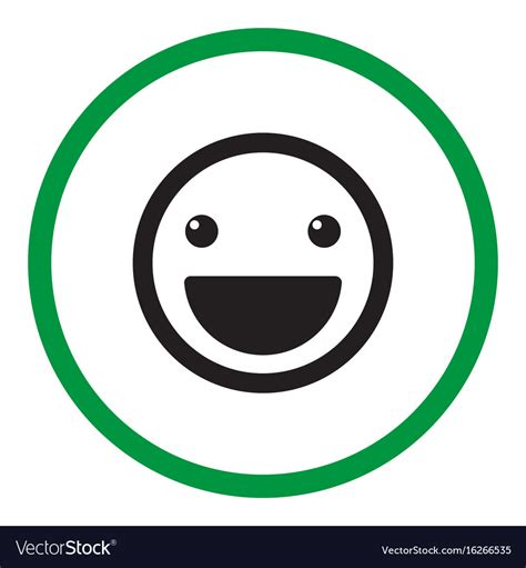 Smile Icon In The Circle Royalty Free Vector Image