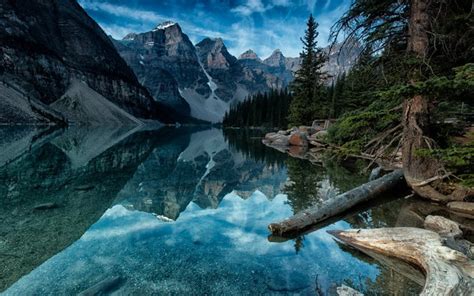 Scarica Sfondi Banff Canada Lago Moraine Lago Morraine Lago Blu
