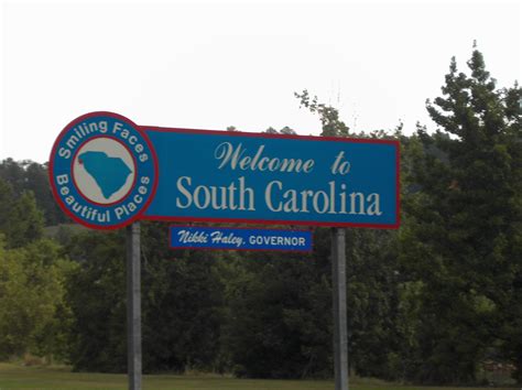 South Carolinas Welcome Sign South Carolina Trip Road Trip