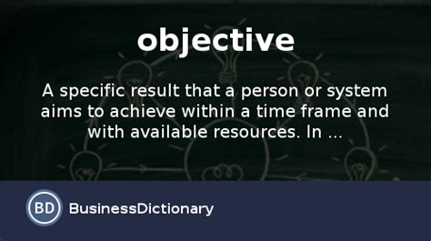 What Is An Objective Definition And Meaning