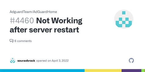 Not Working After Server Restart Issue Adguardteam
