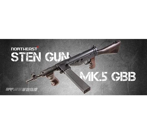 Northeast Airsoft Sten Gun Mkv Gbb Airsoft Rifle All Steel With Wood