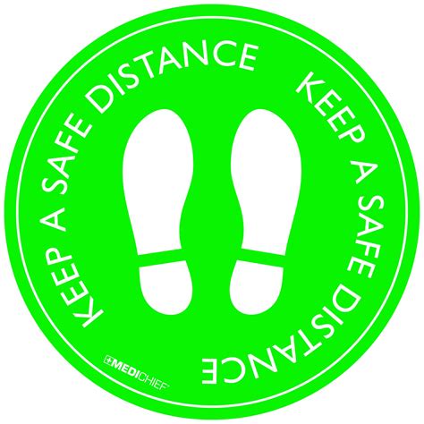 Floor Vinyl Keep Safe Distance Pack Of 5 Uk Safety Products