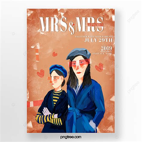 Same Sex Love Wedding Poster Template For Free Download On Pngtree