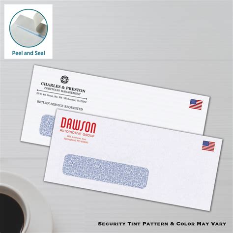 Fully Custom Personalized 10 Business Envelopes W Window And Peel