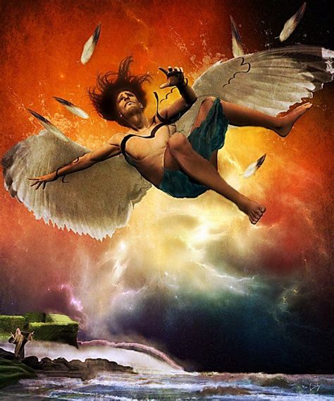 Icarus Falling By Ohlizz On Deviantart Icarus Icarus Fell Art
