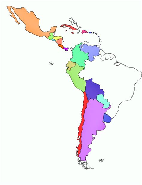 Spanish Speaking South American Countries And Capitals Map Diagram