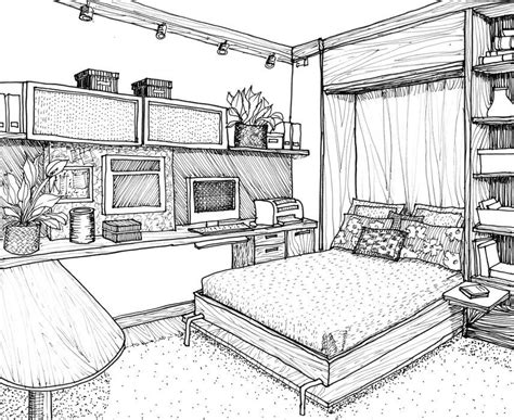 Interior Design Sketch Portfolio Wohndesign Bedroomdesignsketch