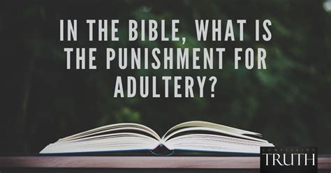In The Bible What Is The Punishment For Adultery