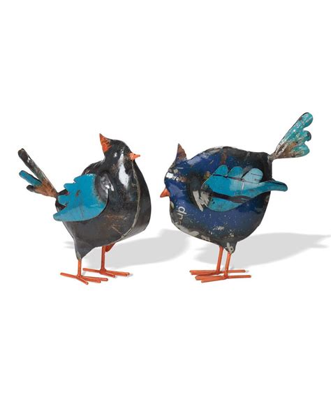 Recycled Metal Bird Set Of Two Metal Birds Bird Bird Sculpture