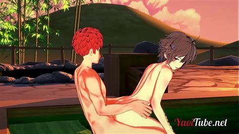 Fate Yaoi Shirou And Sieg Having Sex In A Onsenand Blowjob And Bareback Anal With Creampie And