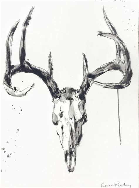 14 Stag Skull Tattoo Ideas And Designs Deer Skull Drawing Bird Skull