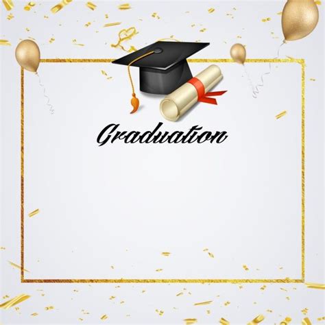 Congratulations Card With Graduation Cap And Diploma