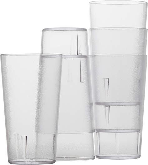 Restaurant Grade Bpa Free 12oz Clear Plastic Cup 6 Pk Break Resistant Drinking Glasses Are