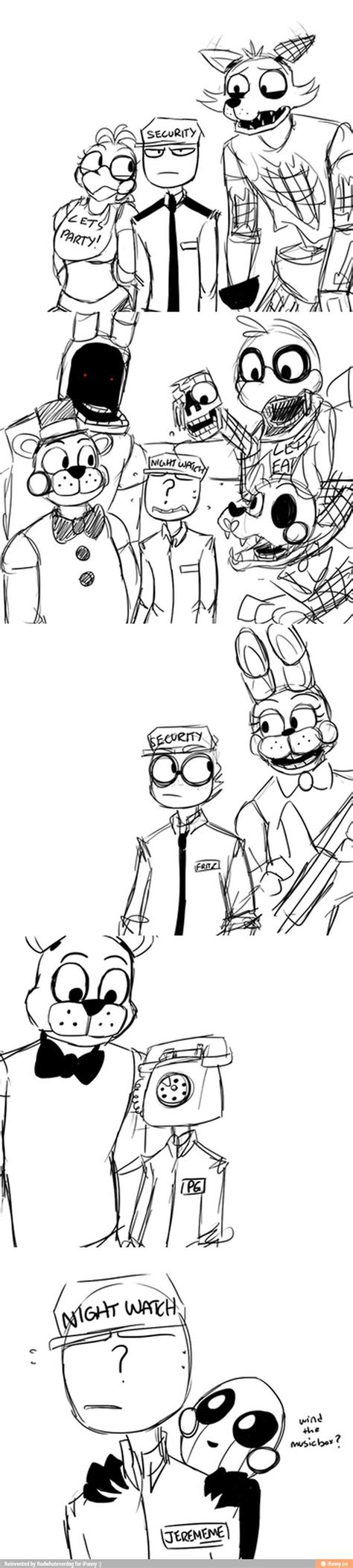 Securitynight Guards With Their Favorite Animatronics Cute