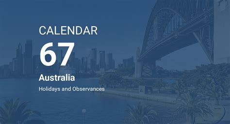 Year 67 Calendar Australia