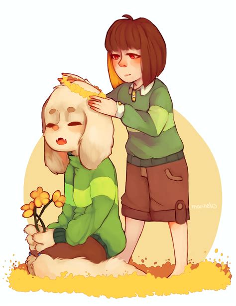 Chara And Asriel By Lamare69 On Deviantart