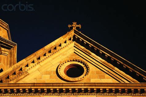 Pediment With Oculus Window On The Cathedral Of St Francis Oculus