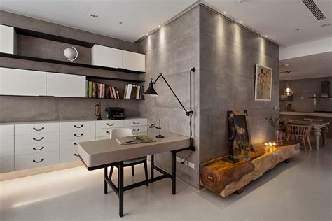 Concrete Walls In Modern Office Interior Design Ideas