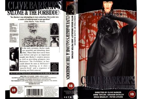 Clive Barker S Salome 1973 The Forbidden 1978 On Redemption