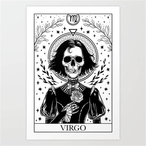 Zodiac Sign Tarot Card Virgo Art Print By Melazerg Society6