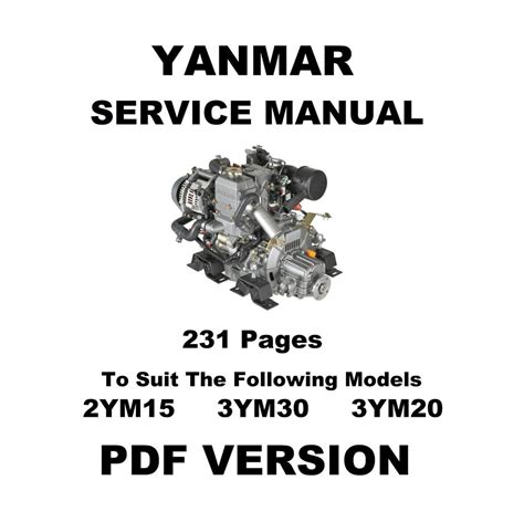 Yanmar Marine Diesel Engine 3ym30 3ym20 2ym15 Service Manual Etsy