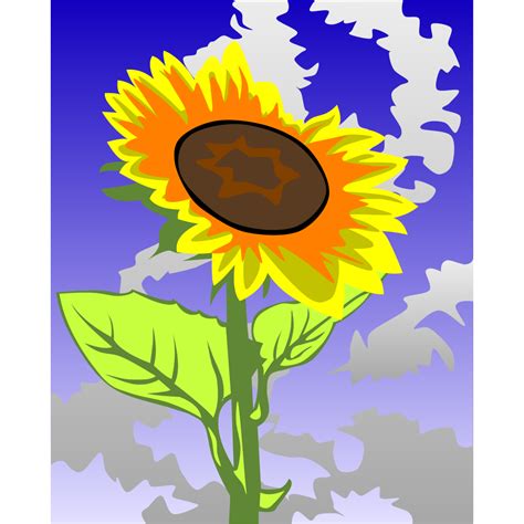 Sunflower Against Blue Sky Png Svg Clip Art For Web Download Clip