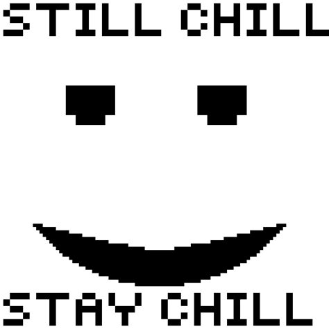 Pixilart Chill Face From Roblox By Fauxy Roblox Chill Color