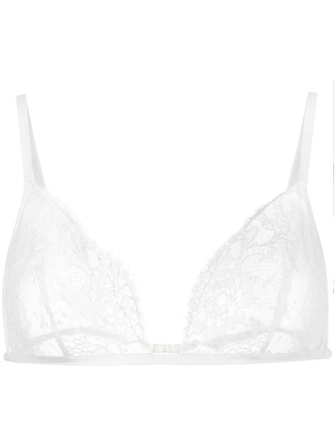 White Soft Triangle Lace Bra From Carine Gilson Underwear And Lingerie