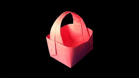 Easy Paper Folding Art Origami How To Make A Basket Youtube