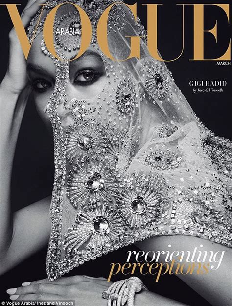 Gigi Hadid Is Criticised Over Vogue Arabia Cover Shoot Daily Mail Online