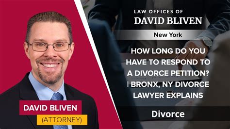 How Long Do You Have To Respond To A Divorce Petition Bronx NY