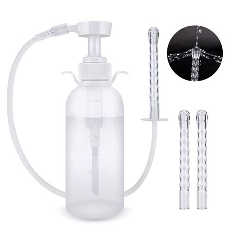 Buy 300ml Vaginal Douche Cleaner Anal Douche Vagina Cleaning Kit 3 Nozzle Tips Reusable