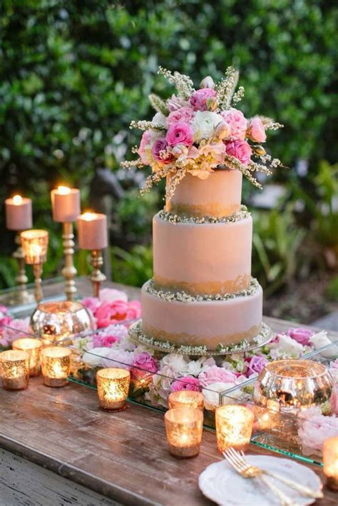 Pretty Rustic Wedding Cake Ideas Wedding Cake Table Decorations Purple