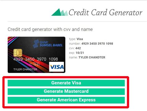 All are fake, valid, and 100% for your software inputs. How to use our credit card generator Step1 | Credit card online, Credit card, Visa card numbers