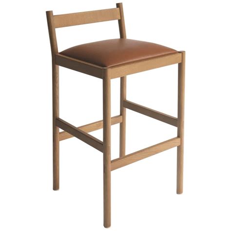 Carob Bar Stool By Sun At Six Nude Minimalist Stool In Oak Wood And