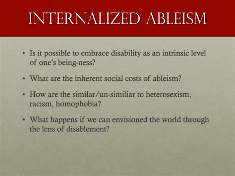PPT - The Critique of Ableism PowerPoint Presentation, free download - ID:1867951